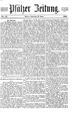 Pfälzer Zeitung Donnerstag 26. Januar 1865
