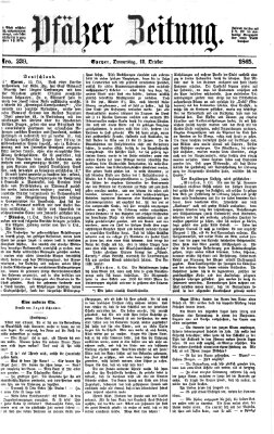Pfälzer Zeitung Donnerstag 12. Oktober 1865