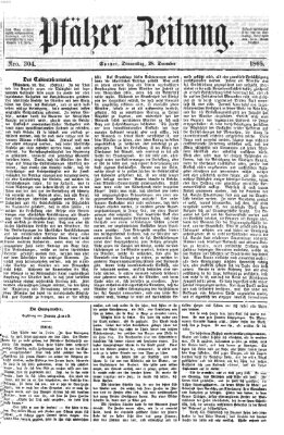 Pfälzer Zeitung Donnerstag 28. Dezember 1865