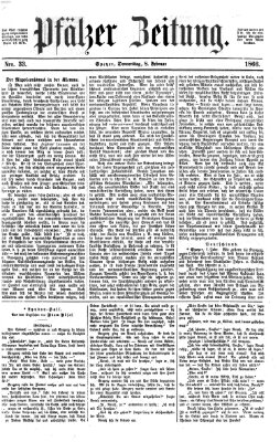 Pfälzer Zeitung Donnerstag 8. Februar 1866