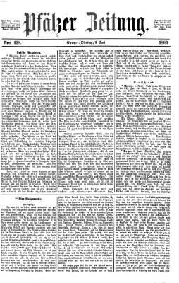 Pfälzer Zeitung Dienstag 5. Juni 1866