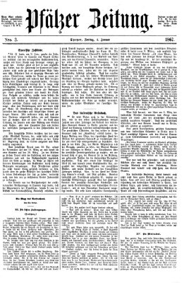 Pfälzer Zeitung Freitag 4. Januar 1867