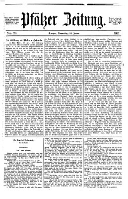 Pfälzer Zeitung Donnerstag 24. Januar 1867