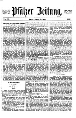Pfälzer Zeitung Samstag 26. Januar 1867