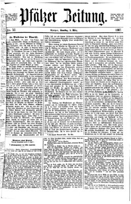 Pfälzer Zeitung Samstag 2. März 1867