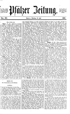 Pfälzer Zeitung Dienstag 23. Juli 1867