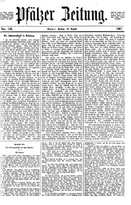 Pfälzer Zeitung Freitag 23. August 1867