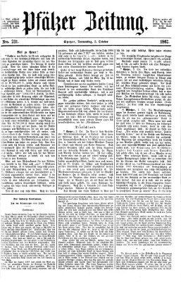 Pfälzer Zeitung Donnerstag 3. Oktober 1867