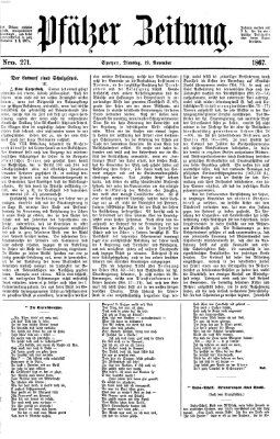 Pfälzer Zeitung Dienstag 19. November 1867