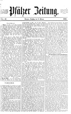 Pfälzer Zeitung Dienstag 25. Februar 1868