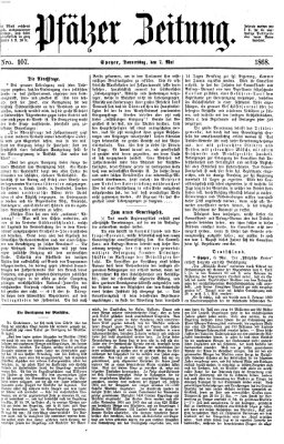 Pfälzer Zeitung Donnerstag 7. Mai 1868