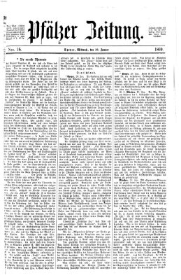 Pfälzer Zeitung Mittwoch 20. Januar 1869