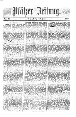 Pfälzer Zeitung Montag 25. Januar 1869