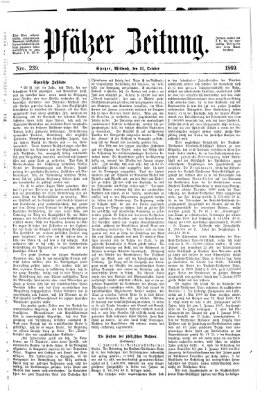 Pfälzer Zeitung Mittwoch 13. Oktober 1869