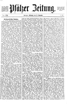 Pfälzer Zeitung Mittwoch 23. November 1870