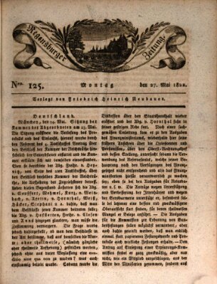 Regensburger Zeitung Montag 27. Mai 1822
