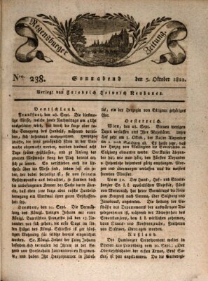 Regensburger Zeitung Samstag 5. Oktober 1822