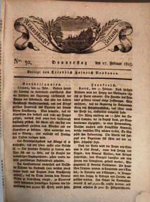 Regensburger Zeitung Donnerstag 27. Februar 1823