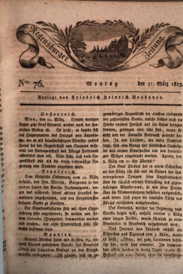 Regensburger Zeitung Montag 31. März 1823
