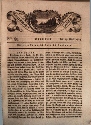 Regensburger Zeitung Dienstag 15. April 1823