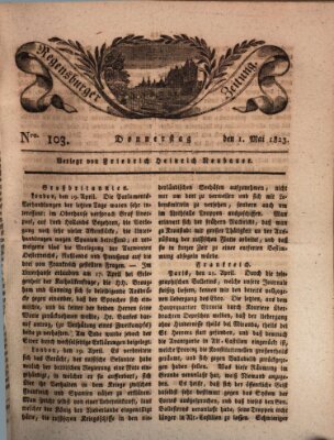 Regensburger Zeitung Donnerstag 1. Mai 1823