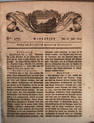 Regensburger Zeitung Samstag 26. Juli 1823