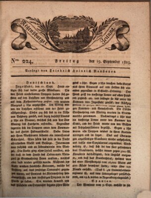 Regensburger Zeitung Freitag 19. September 1823