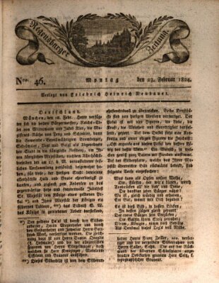 Regensburger Zeitung Montag 23. Februar 1824
