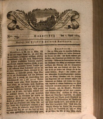 Regensburger Zeitung Donnerstag 1. April 1824