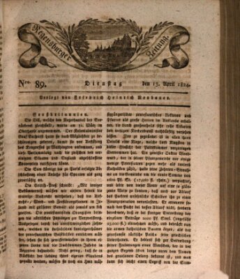 Regensburger Zeitung Dienstag 13. April 1824