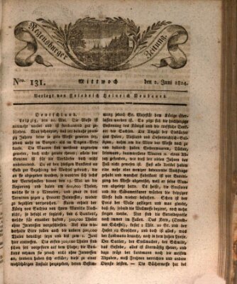 Regensburger Zeitung Mittwoch 2. Juni 1824