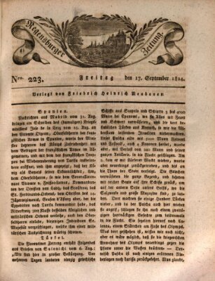 Regensburger Zeitung Freitag 17. September 1824