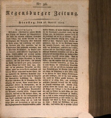 Regensburger Zeitung Dienstag 26. April 1825