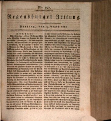 Regensburger Zeitung Freitag 19. August 1825