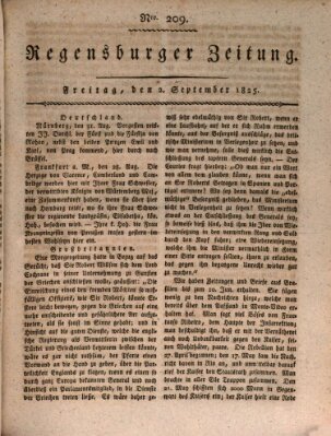 Regensburger Zeitung Freitag 2. September 1825