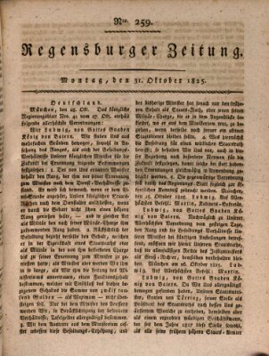 Regensburger Zeitung Montag 31. Oktober 1825