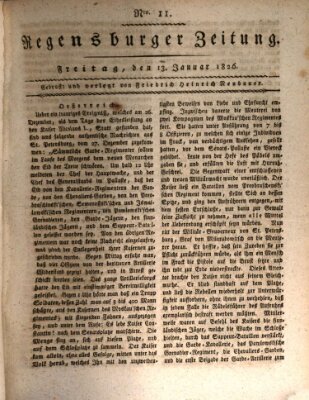 Regensburger Zeitung Freitag 13. Januar 1826