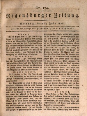 Regensburger Zeitung Montag 24. Juli 1826
