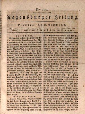 Regensburger Zeitung Dienstag 22. August 1826