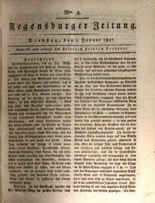 Regensburger Zeitung Dienstag 2. Januar 1827