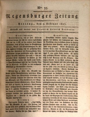 Regensburger Zeitung Freitag 9. Februar 1827