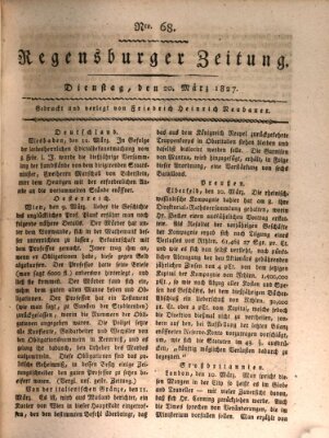 Regensburger Zeitung Dienstag 20. März 1827