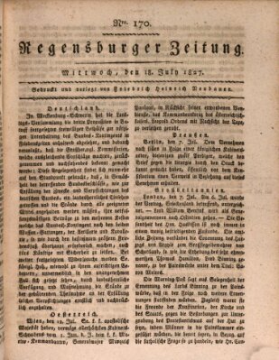 Regensburger Zeitung Mittwoch 18. Juli 1827