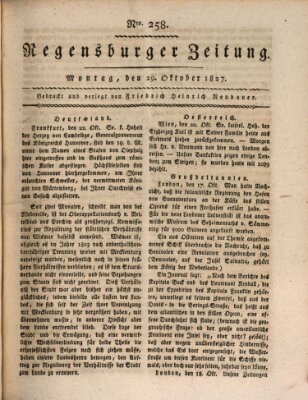 Regensburger Zeitung Montag 29. Oktober 1827
