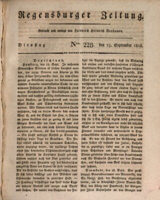 Regensburger Zeitung Dienstag 23. September 1828