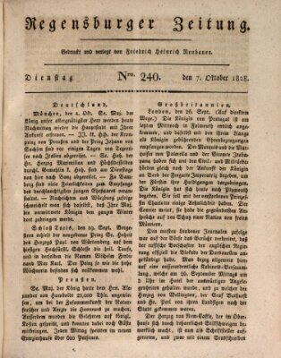 Regensburger Zeitung Dienstag 7. Oktober 1828