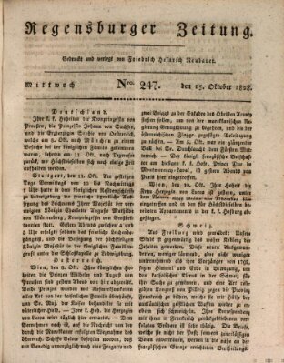 Regensburger Zeitung Mittwoch 15. Oktober 1828