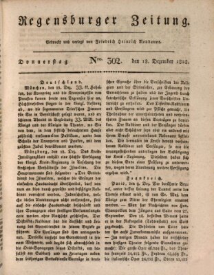 Regensburger Zeitung Donnerstag 18. Dezember 1828