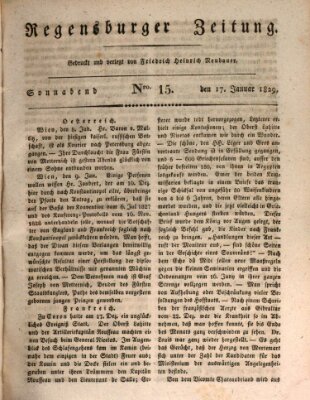 Regensburger Zeitung Samstag 17. Januar 1829