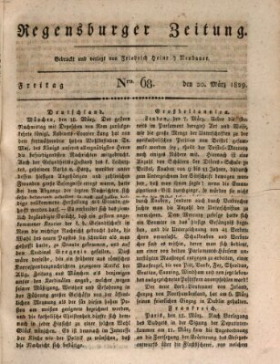 Regensburger Zeitung Freitag 20. März 1829